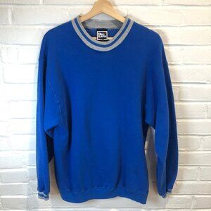 Vintage Pro Player Sweatshirt Ringer Crewneck Pullover Blank Gray Men's Large